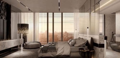 大理石床頭背景墻 把五星級酒店的奢華質感搬回家